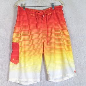 BKE Sport Men's Vibrant Red Athletic Fit Board Shorts Size 34‎